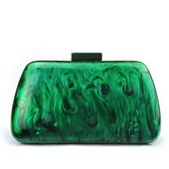 Acrylic Evening Clutch Bag With Detachable Chain Strap Marble Purse O_O - Picture 1 of 6